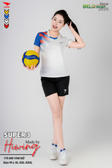 Áo Bóng Chuyền ,Cầu Lông ,Pickleball Hiwing Super 3 New 2025 Màu Trắng