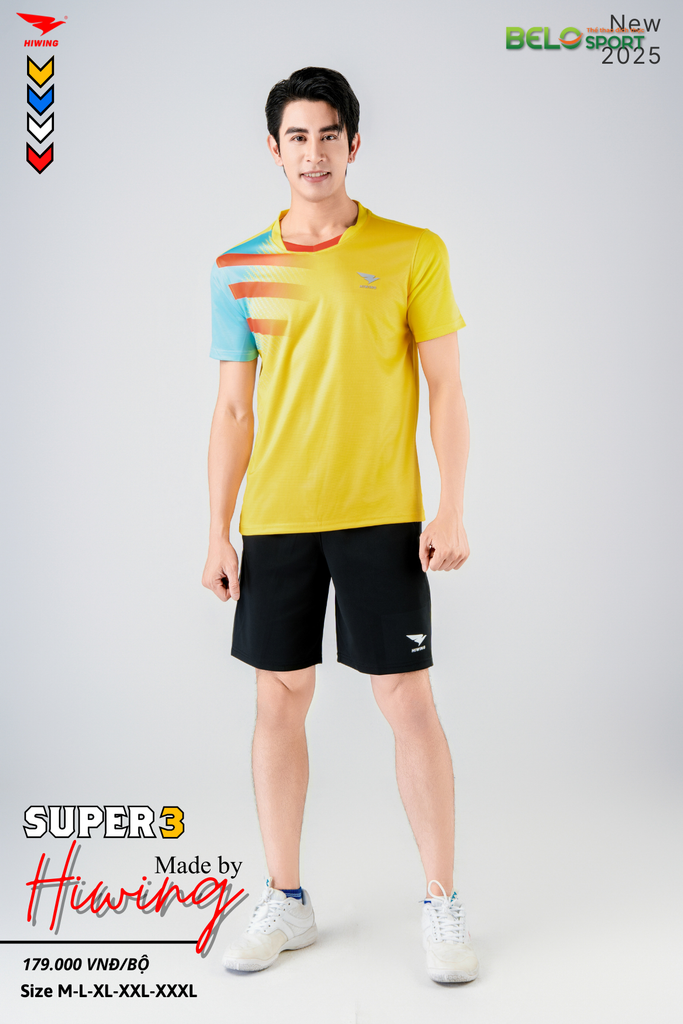 Áo Bóng Chuyền ,Cầu Lông ,Pickleball Hiwing Super 3 New 2025 Màu Vàng