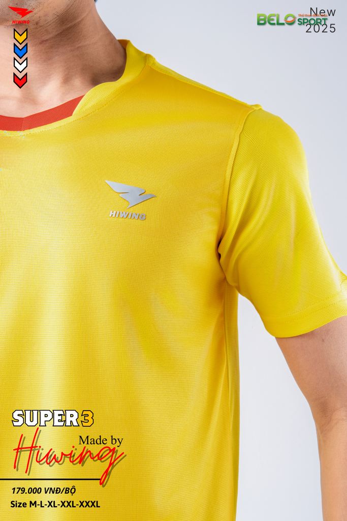 Áo Bóng Chuyền ,Cầu Lông ,Pickleball Hiwing Super 3 New 2025 Màu Vàng