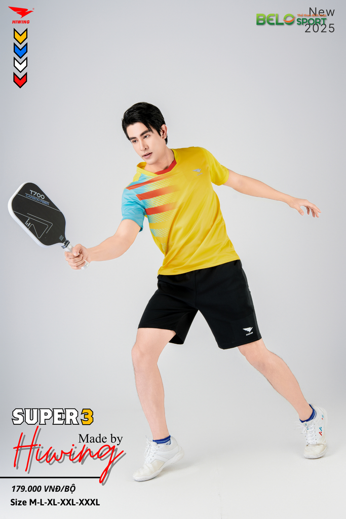 Áo Bóng Chuyền ,Cầu Lông ,Pickleball Hiwing Super 3 New 2025 Màu Vàng