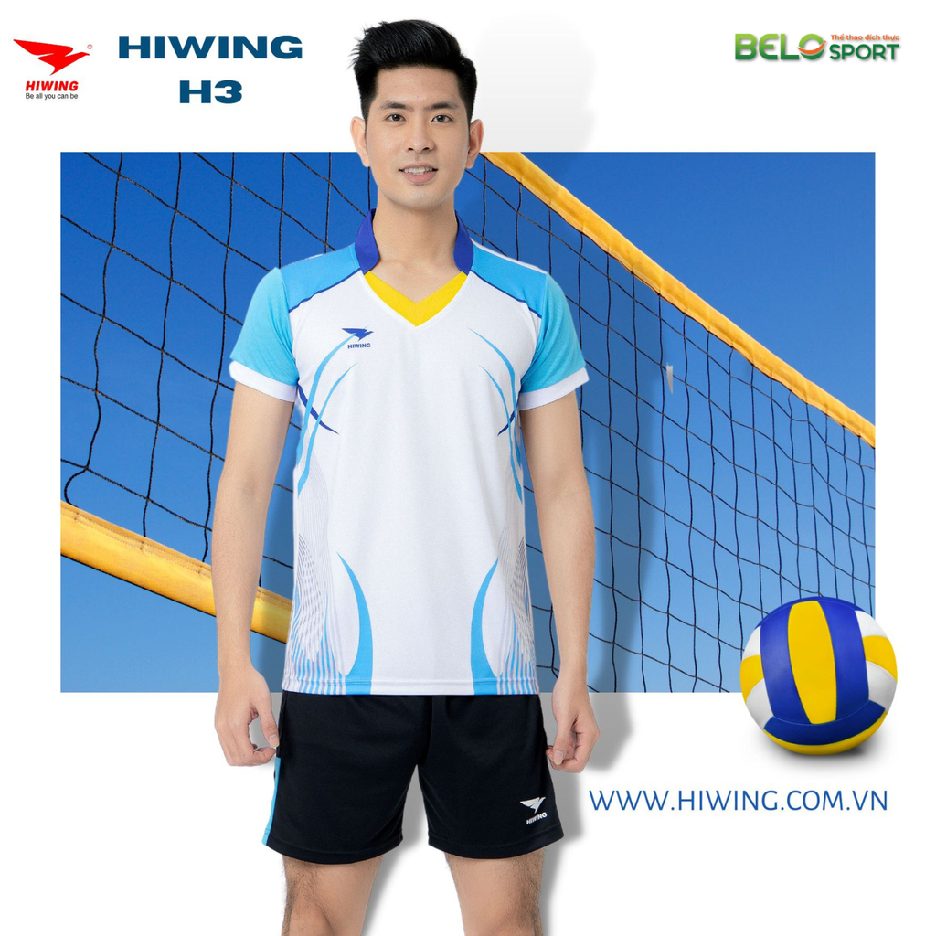 Áo Bóng Chuyền Nam Hiwing H3 Wolverine Màu Xanh