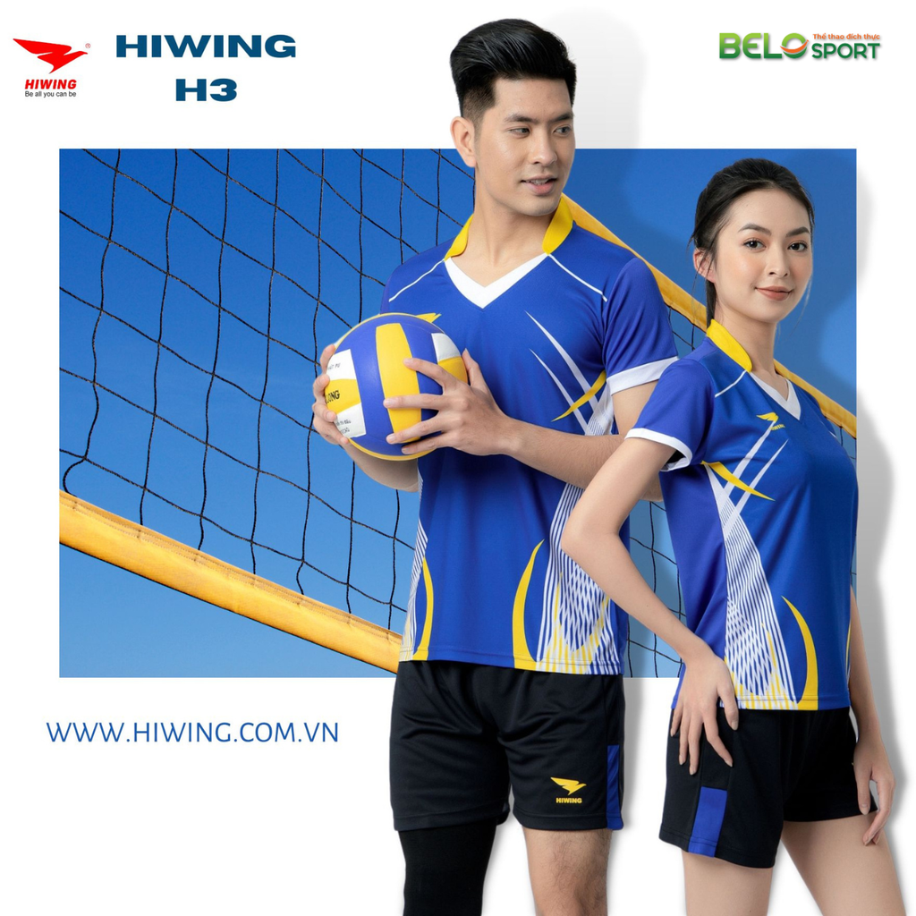 Áo Bóng Chuyền Nam Hiwing H3 Wolverine Màu Xanh