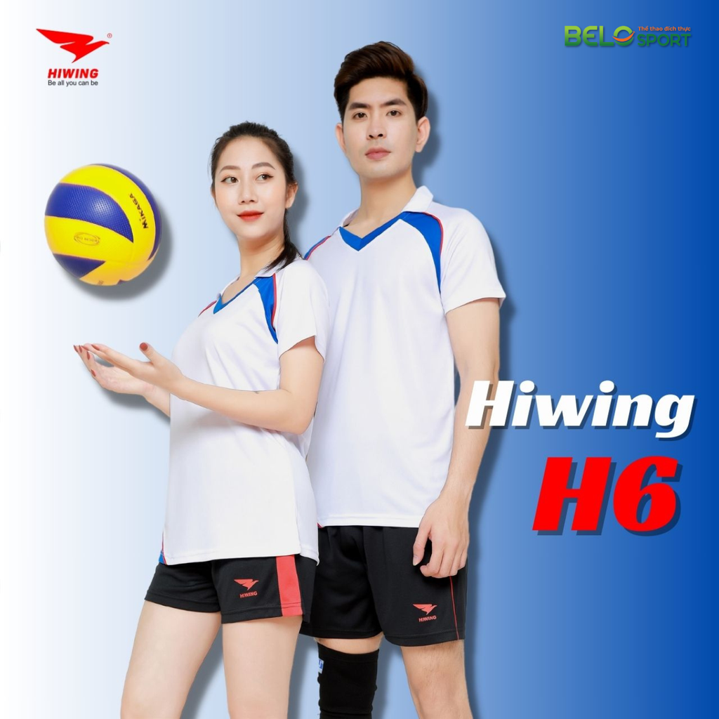 Áo Bóng Chuyền Nam Hiwing H6 Màu Trắng