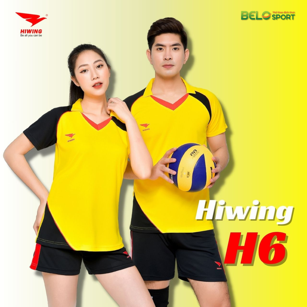 Áo Bóng Chuyền Nam Hiwing H6 Màu Vàng