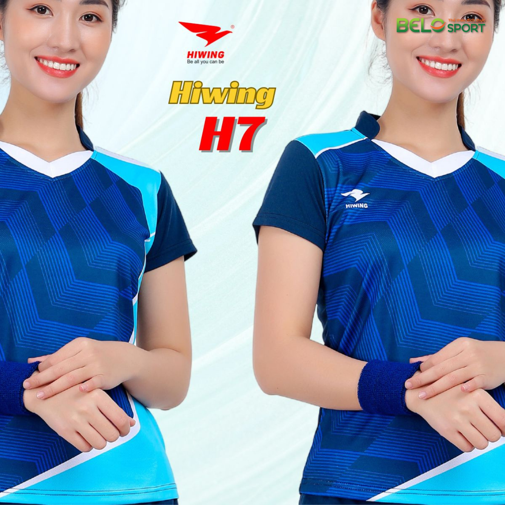 Áo Bóng Chuyền Nữ Hiwing H7 Màu Xanh