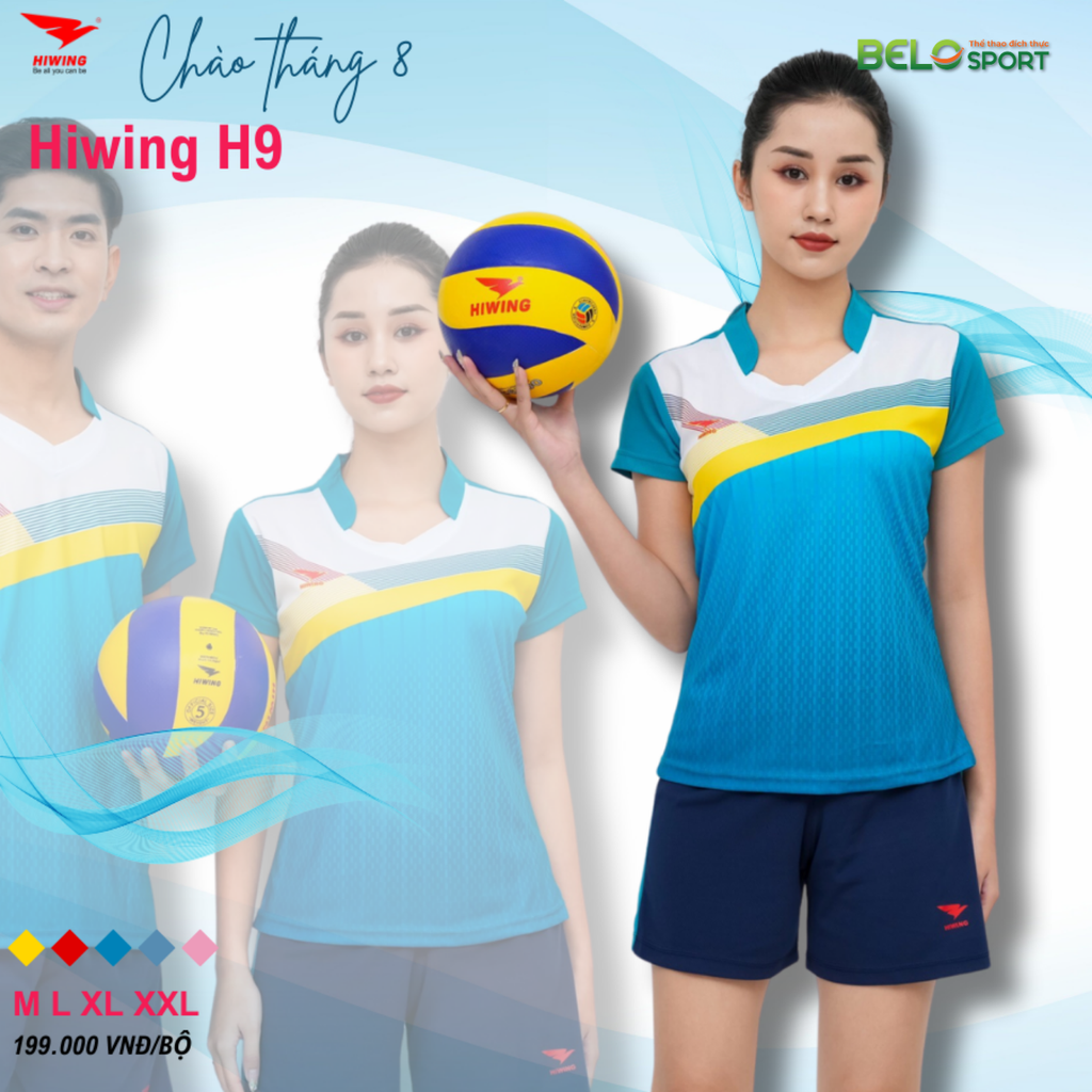 Áo Bóng Chuyền Nữ Hiwing H9 Màu Xanh