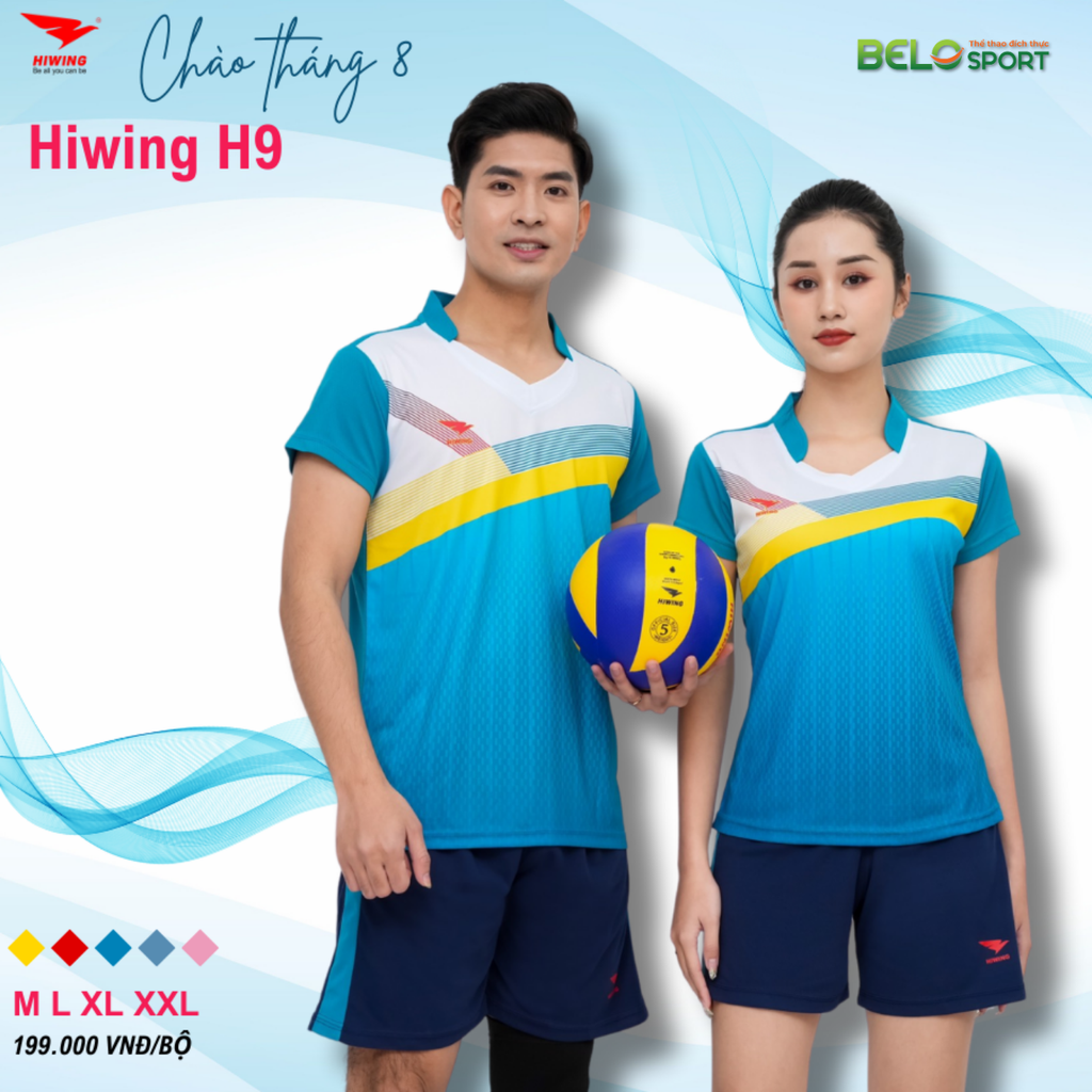 Áo Bóng Chuyền Nam Hiwing H9 Màu Xanh