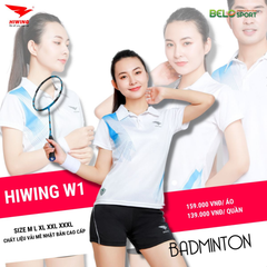 Áo Cầu Lông Hiwing W1 Màu Xanh