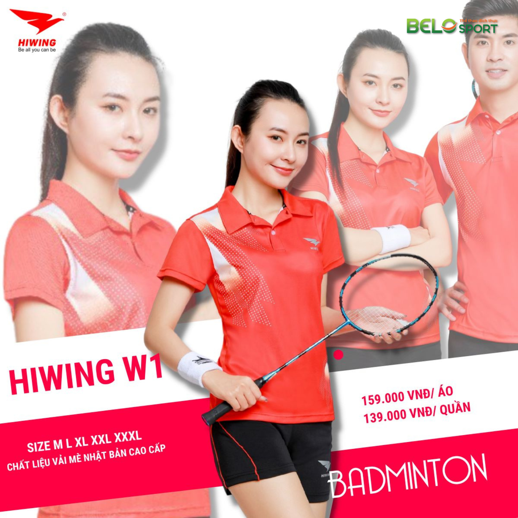 Áo Cầu Lông Hiwing W1 Màu Đỏ