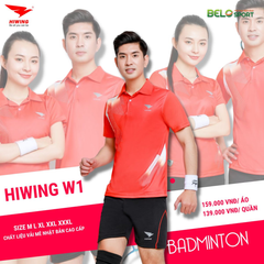 Áo Cầu Lông Hiwing W1 Màu Xanh