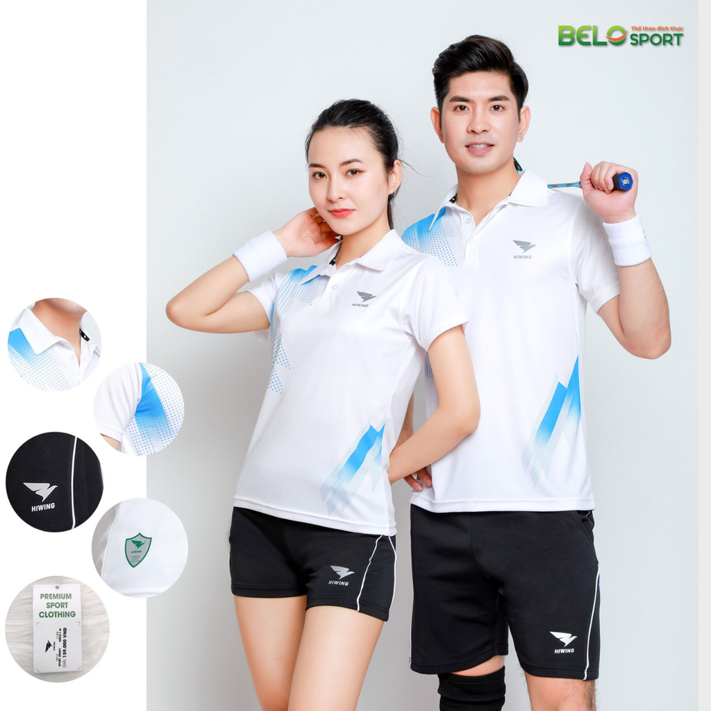 Áo Cầu Lông Hiwing W1 Màu Trắng