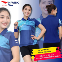 Áo Cầu Lông Hiwing W4 Màu Xanh Ngọc