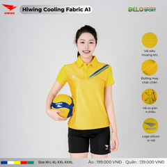 Áo Cầu Lông Pickleball Hiwing Cooling Fabric A1 Màu Vàng New 2025