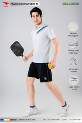 Áo Cầu Lông Pickleball Hiwing Cooling Fabric A1 Màu Trắng New 2025