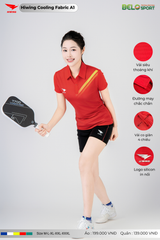 Áo Cầu Lông Pickleball Hiwing Cooling Fabric A1 Màu Đỏ New 2025