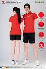 Áo Cầu Lông Pickleball Hiwing Cooling Fabric A1 Màu Đỏ New 2025