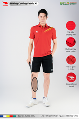 Áo Cầu Lông Pickleball Hiwing Cooling Fabric A1 Màu Đỏ New 2025
