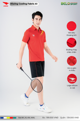 Áo Cầu Lông Pickleball Hiwing Cooling Fabric A1 Màu Đỏ New 2025