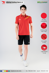 Áo Cầu Lông Pickleball Hiwing Cooling Fabric A1 Màu Đỏ New 2025