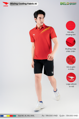 Áo Cầu Lông Pickleball Hiwing Cooling Fabric A1 Màu Đỏ New 2025