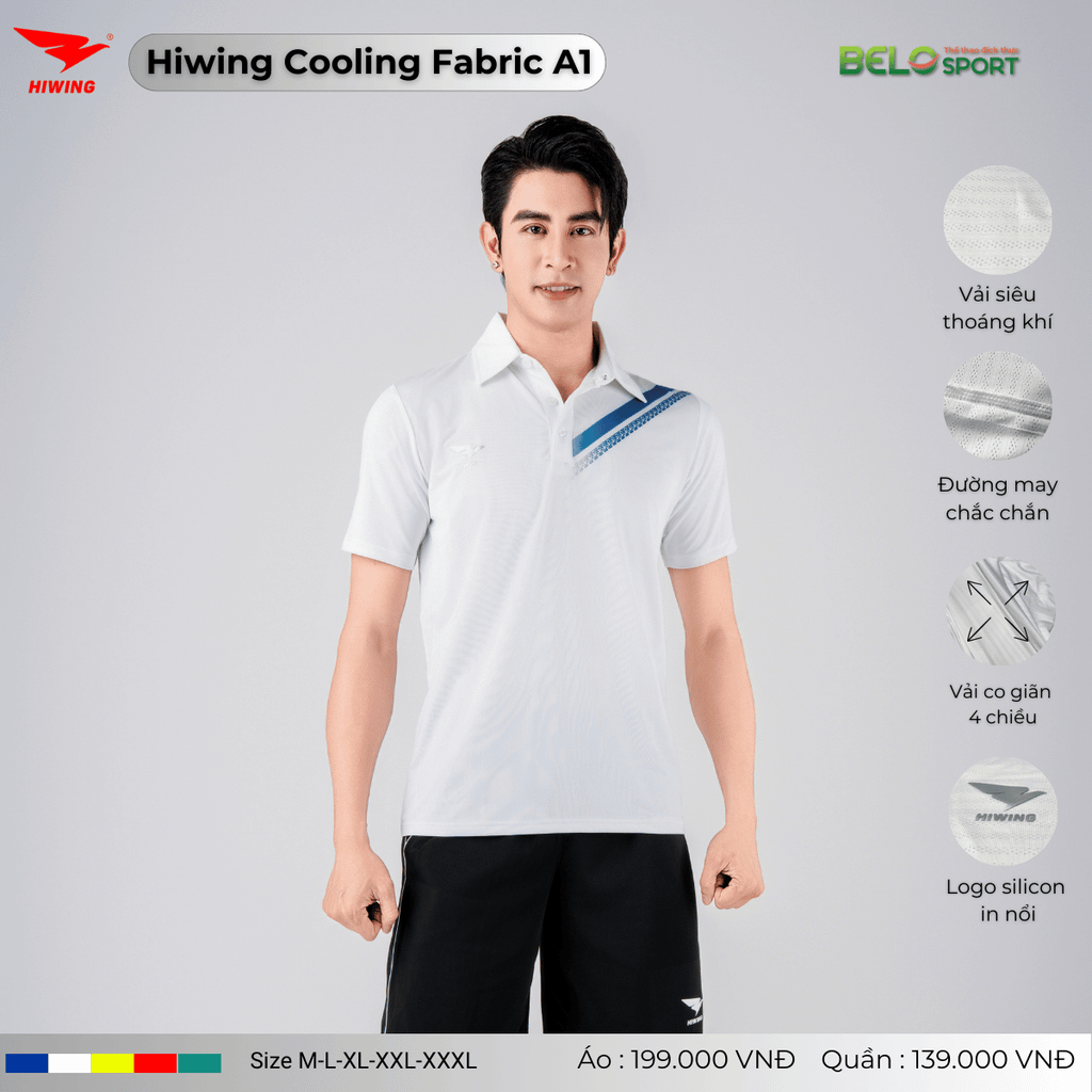Áo Cầu Lông Pickleball Hiwing Cooling Fabric A1 Màu Đỏ New 2025