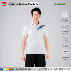 Áo Cầu Lông Pickleball Hiwing Cooling Fabric A1 Màu Đỏ New 2025