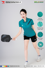 Áo Cầu Lông Pickleball Hiwing Cooling Fabric A1 Màu Xanh Lá New 2025