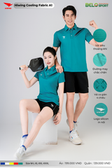 Áo Cầu Lông Pickleball Hiwing Cooling Fabric A1 Màu Xanh Lá New 2025