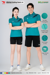 Áo Cầu Lông Pickleball Hiwing Cooling Fabric A1 Màu Xanh Lá New 2025
