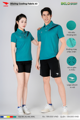 Áo Cầu Lông Pickleball Hiwing Cooling Fabric A1 Màu Xanh Lá New 2025