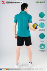 Áo Cầu Lông Pickleball Hiwing Cooling Fabric A1 Màu Xanh Lá New 2025