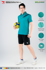 Áo Cầu Lông Pickleball Hiwing Cooling Fabric A1 Màu Xanh Lá New 2025