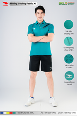 Áo Cầu Lông Pickleball Hiwing Cooling Fabric A1 Màu Xanh Lá New 2025