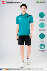 Áo Cầu Lông Pickleball Hiwing Cooling Fabric A1 Màu Xanh Lá New 2025