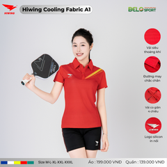 Áo Cầu Lông Pickleball Hiwing Cooling Fabric A1 Màu Vàng New 2025