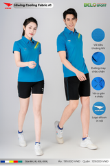 Áo Cầu Lông Pickleball Hiwing Cooling Fabric A1 Màu Xanh New 2025