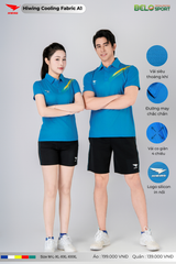 Áo Cầu Lông Pickleball Hiwing Cooling Fabric A1 Màu Xanh New 2025