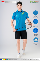 Áo Cầu Lông Pickleball Hiwing Cooling Fabric A1 Màu Xanh New 2025