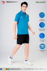 Áo Cầu Lông Pickleball Hiwing Cooling Fabric A1 Màu Xanh New 2025