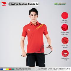 Áo Cầu Lông Pickleball Hiwing Cooling Fabric A1 Màu Vàng New 2025