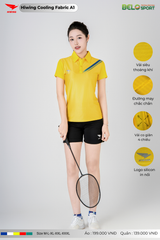 Áo Cầu Lông Pickleball Hiwing Cooling Fabric A1 Màu Vàng New 2025