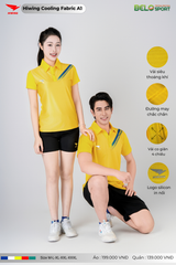 Áo Cầu Lông Pickleball Hiwing Cooling Fabric A1 Màu Vàng New 2025