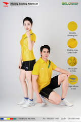 Áo Cầu Lông Pickleball Hiwing Cooling Fabric A1 Màu Vàng New 2025