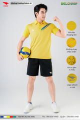 Áo Cầu Lông Pickleball Hiwing Cooling Fabric A1 Màu Vàng New 2025