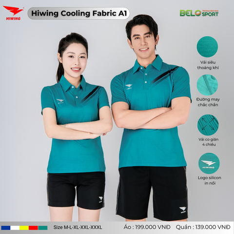 Áo Cầu Lông Pickleball Hiwing Cooling Fabric A1 Màu Xanh Lá New 2025