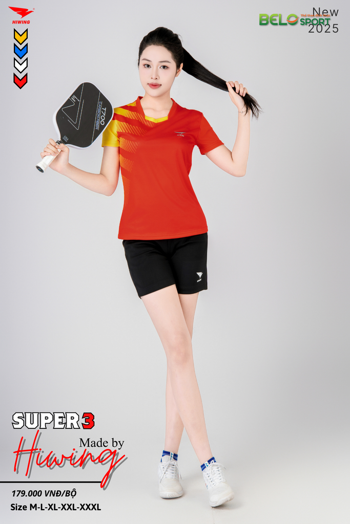 Áo Pickleball Hiwing Super 3 New 2025 Màu Đỏ