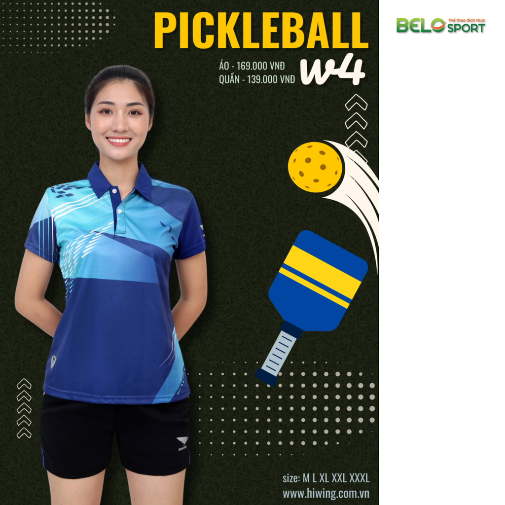 Áo Pickleball Hiwing W4 Màu Xanh