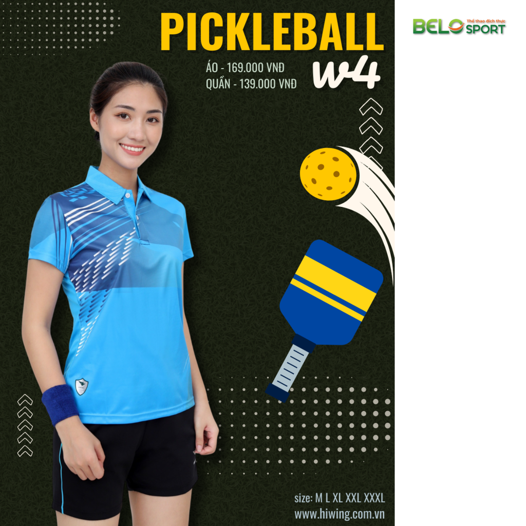 Áo Pickleball Hiwing W4 Màu Xanh