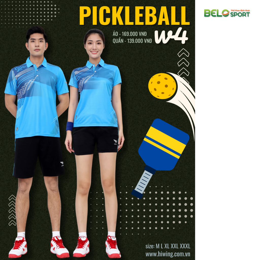 Áo Pickleball Hiwing W4 Màu Xanh Ngọc