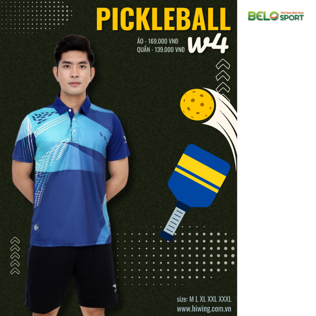 Áo Pickleball Hiwing W4 Màu Đen